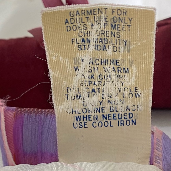 Vintage Pink, white & blue floral print robe - Picture 4 of 4